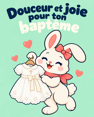 Douceur et joie pour ton baptême